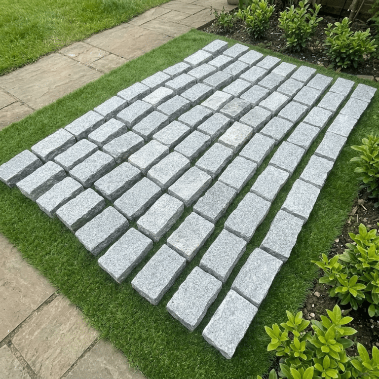 Silver Grey Granite Cobble Setts