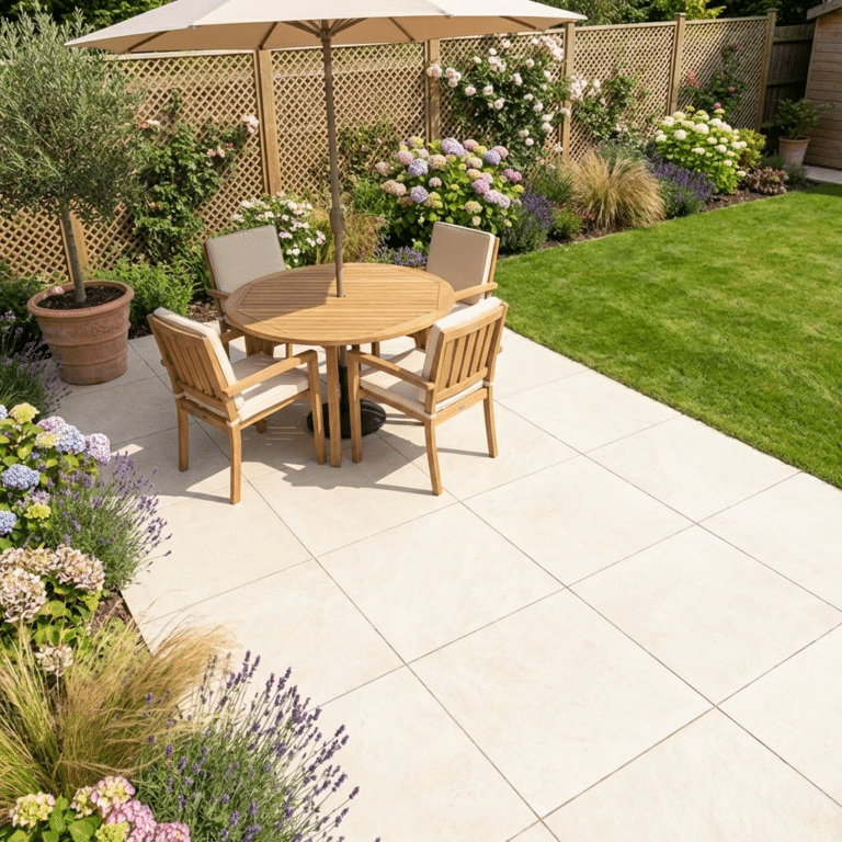 Quartz White Outdoor Porcelain Paving Tiles 600mm x 600mm x 20mm
