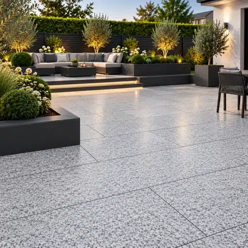Silver Granite Outdoor Porcelain Paving Tiles 600mm x 900mm x 20mm