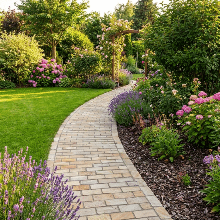 Fossil Mint Indian sandstone cobble setts, 200 x 100 x 40/60 mm, mint and buff tones