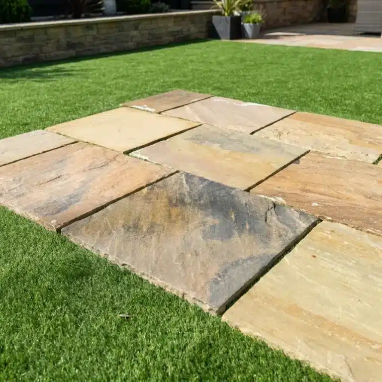 Fossil Mint Sandstone Paving Slabs - 600mm x 600mmx22mm