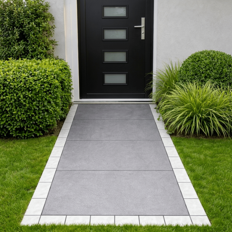quartz white porcelain cobble setts 200x100x20mm