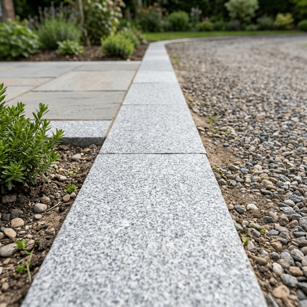 Silver Grey Granite paving slabs 100x100mm sample