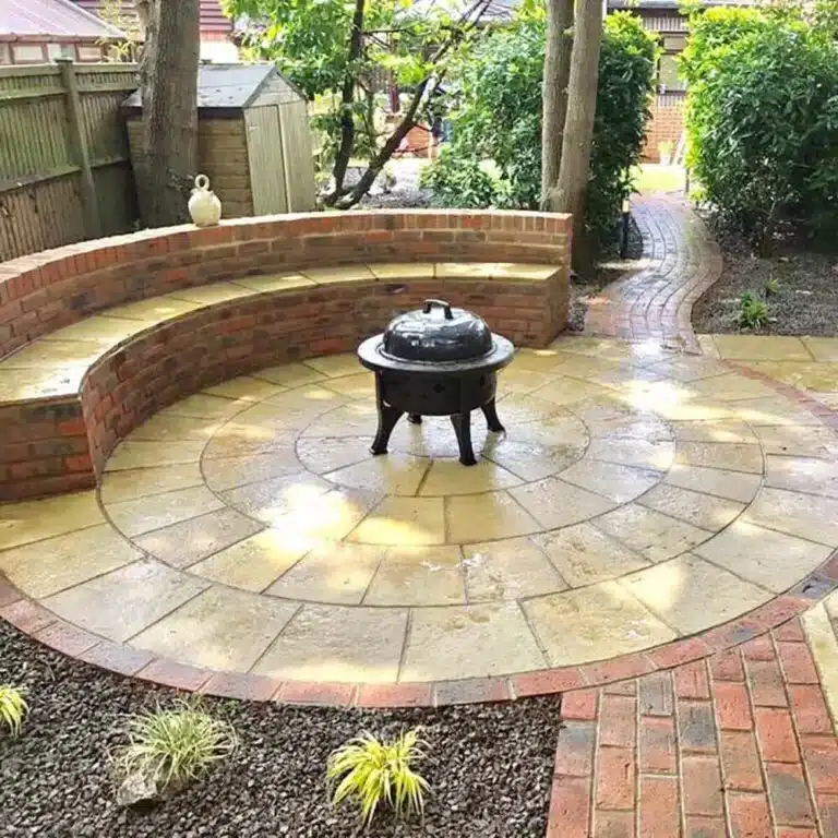 Yellow Limestone 4 Meter Paving Circle