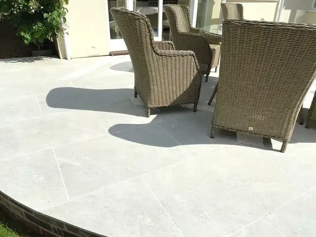Himalayan White Porcelain paving slabs sample for patio
