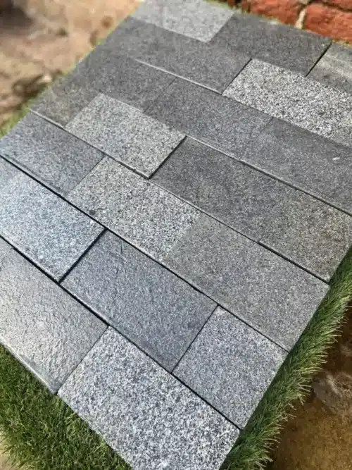 Blue Black granite sawn edge cobble setts sample