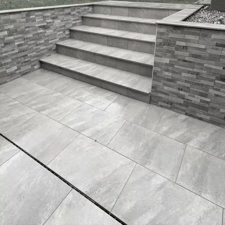 Quartz Grey Outdoor Porcelain Paving Tiles 600mm x 900mm x 20mm