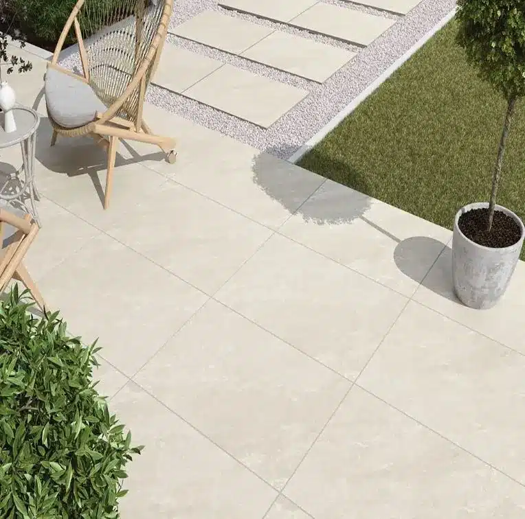 Quartz White Outdoor Porcelain Paving Tiles 1200mm x 600mm x 20mm