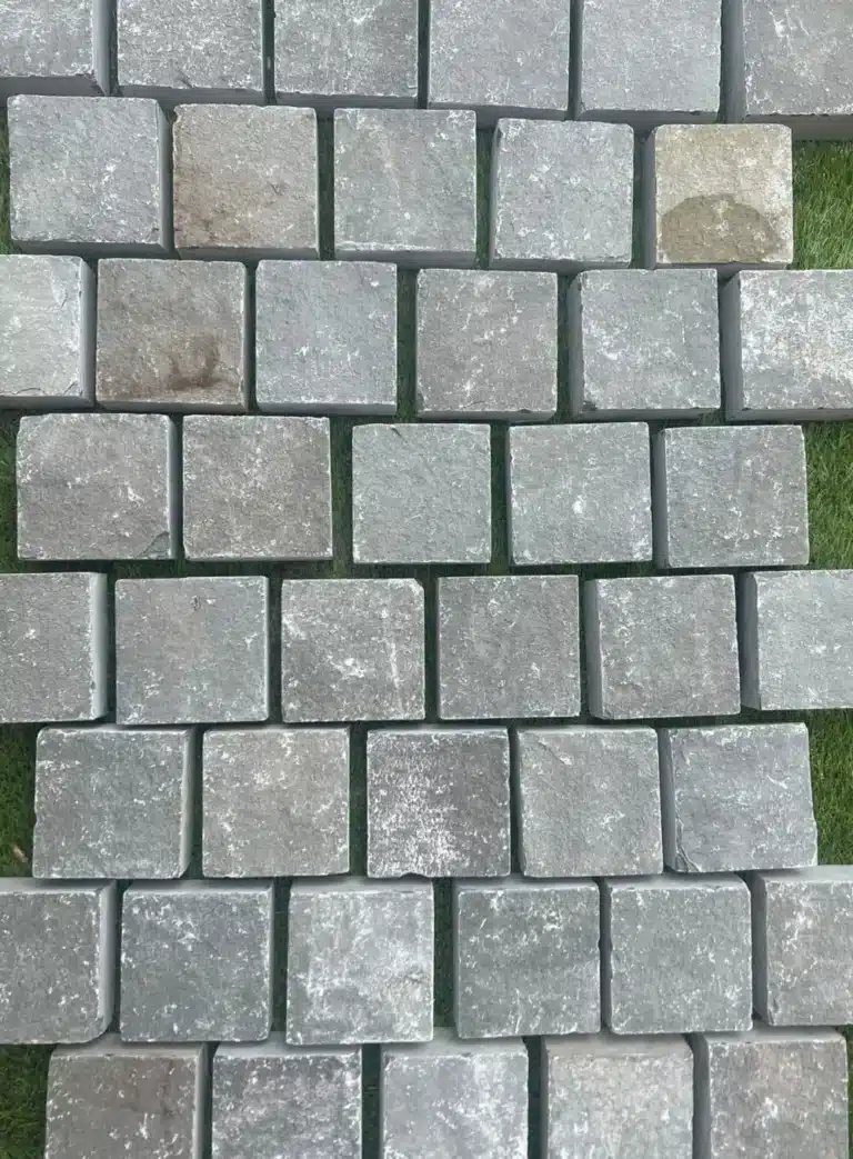 Grey Limestone Sawn Edged Setts
