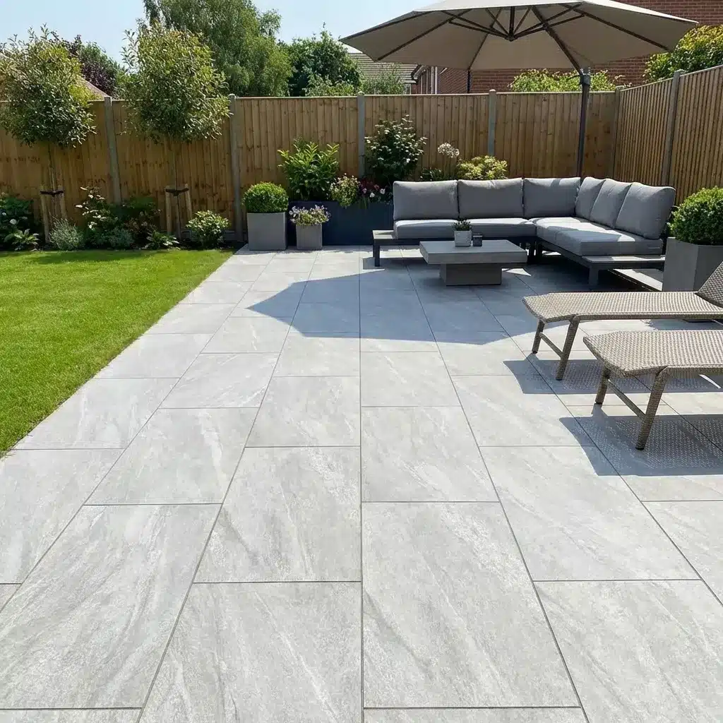 County Light Grey Outdoor Porcelain Paving Tiles 600mm x 900mm x 20mm