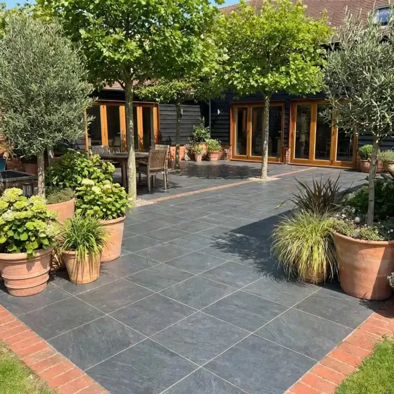 County Black Anthracite Outdoor Porcelain Paving Tiles 600mm x 600mm x 20mm