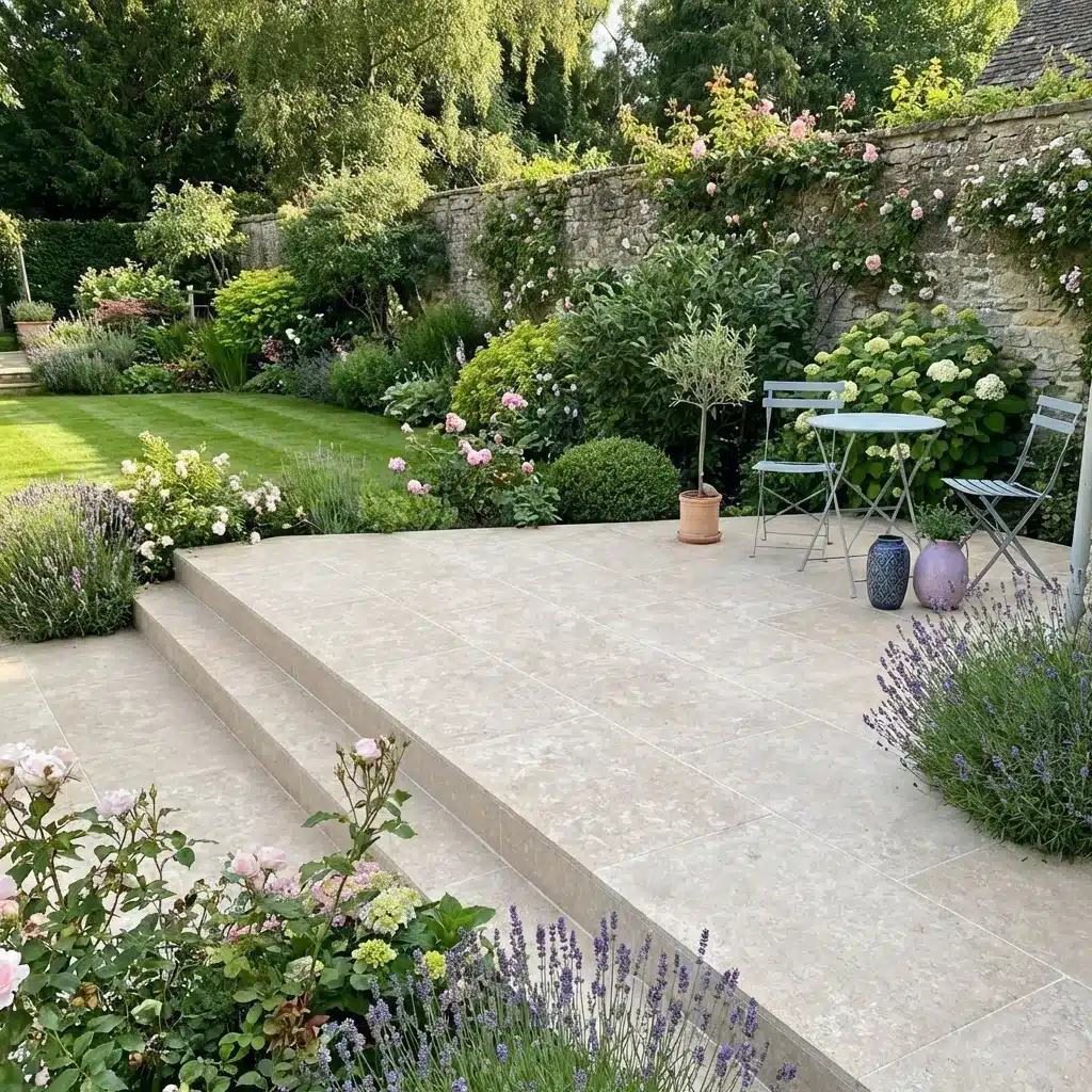Sinai Pearl Limestone paving slabs 100x100mm sample