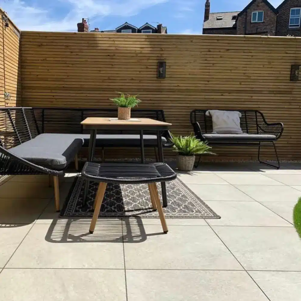 HS Beige Outdoor Porcelain Paving Tiles 600mm x 600mm x 20mm