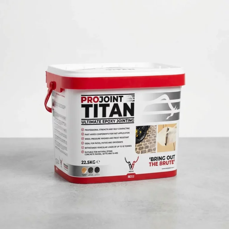 Nexus Titan two part epoxy resin paving jointing compound, Neutral colour