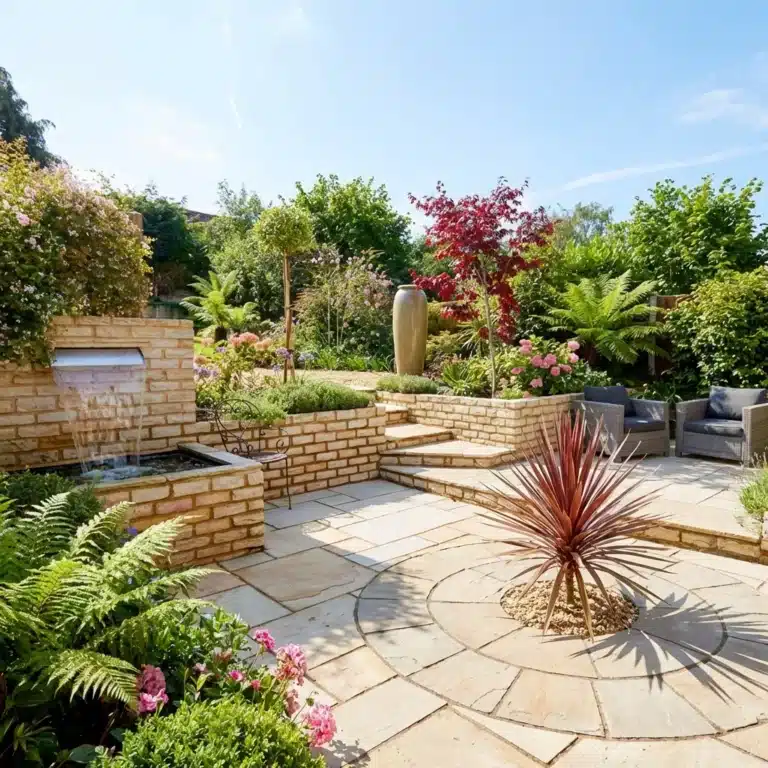 Fossil Mint sandstone walling bricks, 225 x 100 x 60-80 mm, natural cream and green-buff tones