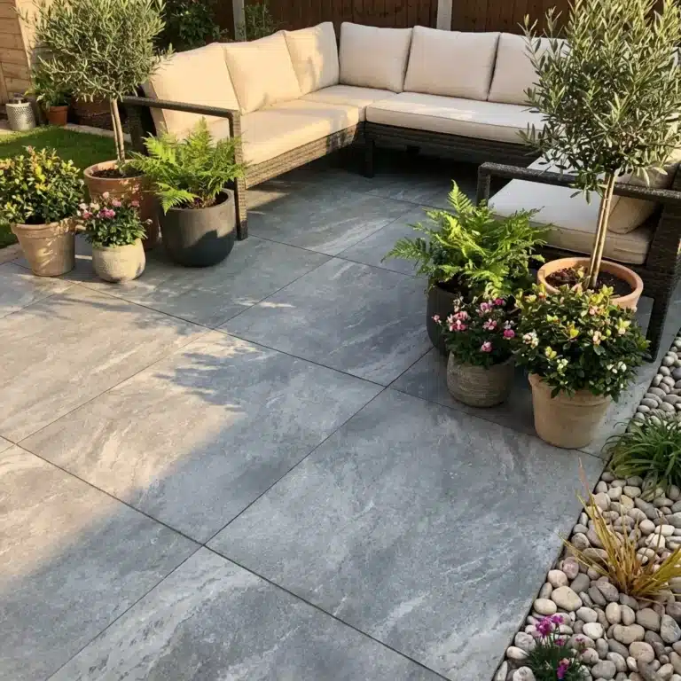 Earthcore Grey Outdoor Porcelain Paving Tiles 600mm x 600mm x 20mm