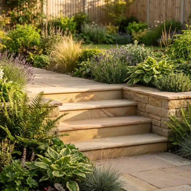 Fossil Mint Sandstone Bullnose Steps 900x350x35mm