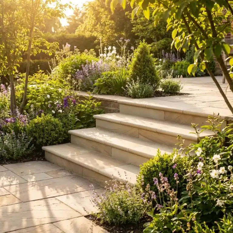 Fossil Mint Sandstone Bullnose Steps 900x350x35mm