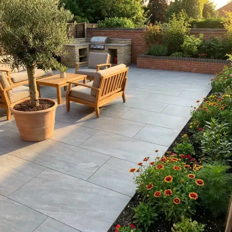 Grey Anthracite Outdoor Porcelain Paving Tiles - 600mm x 600mm x 20mm
