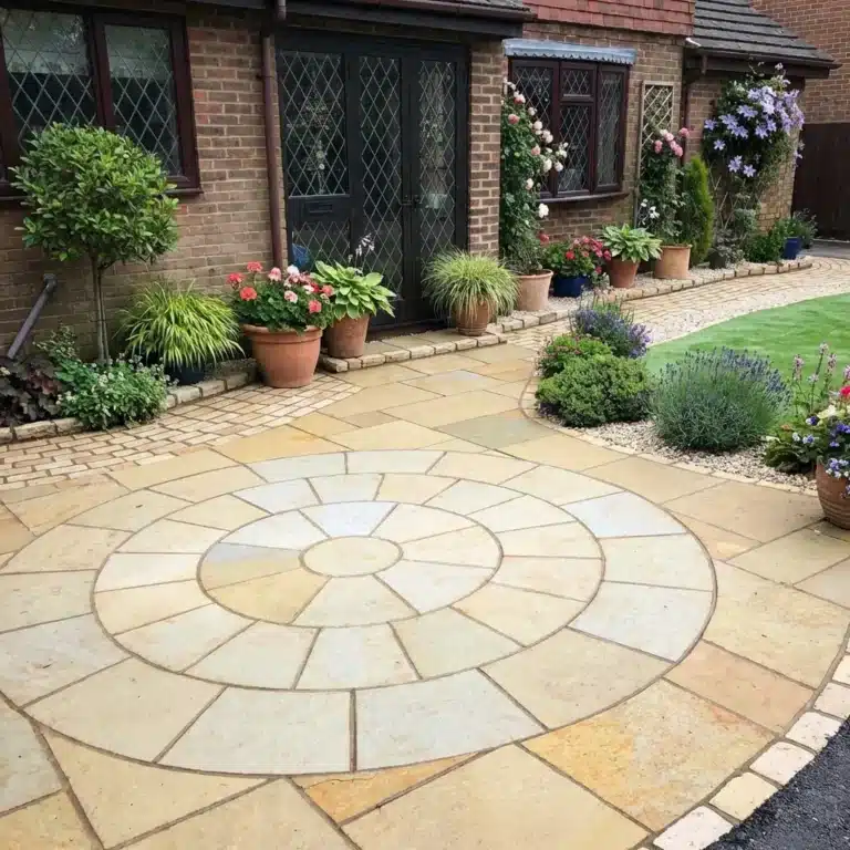 Yellow Limestone 3 Meter Paving Circle