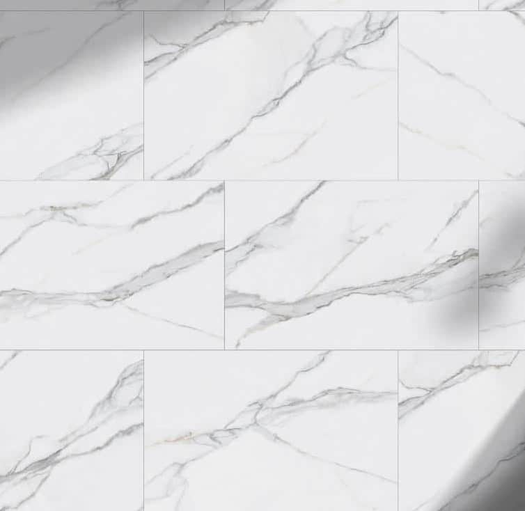 Statuario White Outdoor Porcelain Paving Tiles 600x900x20mm