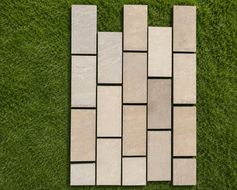 Raj Green Porcelain paving setts 100x200x20mm